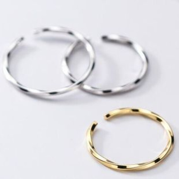 A40121 s925 silver fashion simple elegant adjustable ring