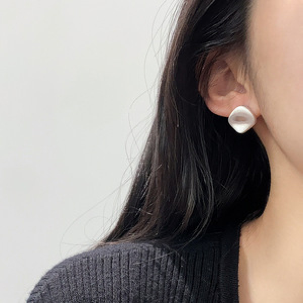 A45875 s925 sterling silver trendy sweet square stud earrings