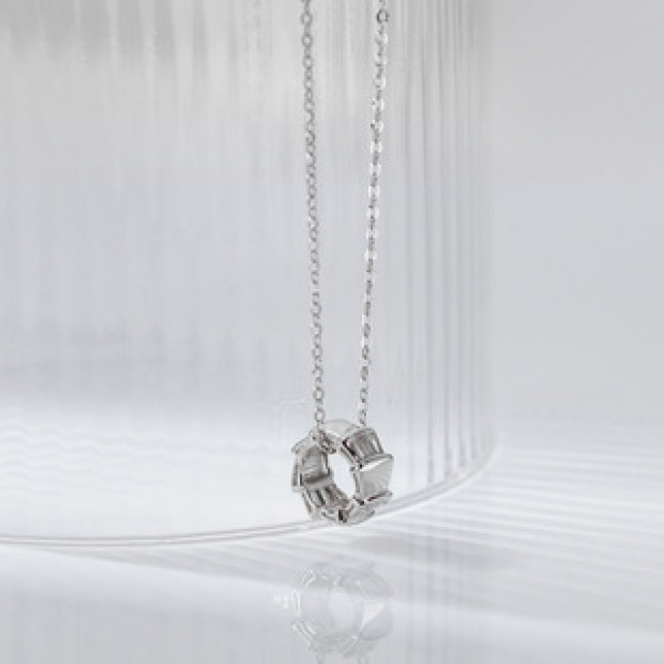 A40157 s925 sterling silver rhinestone grade elegant necklace