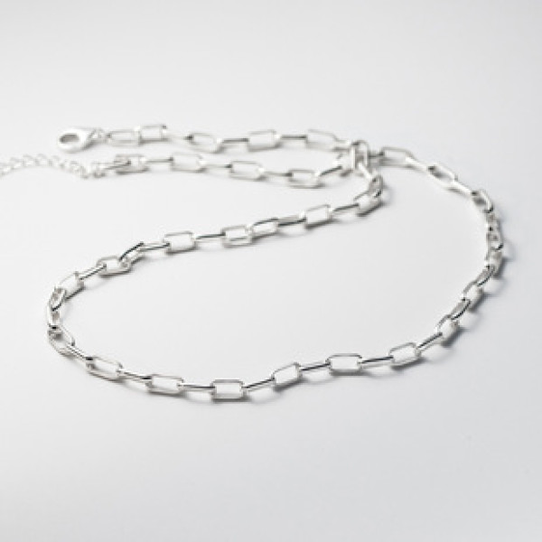 A39278 s925 sterling silver elegant simple unique necklace