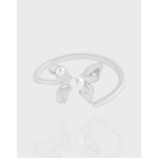 A42627 design butterfly pearl sterling silver s925 ring