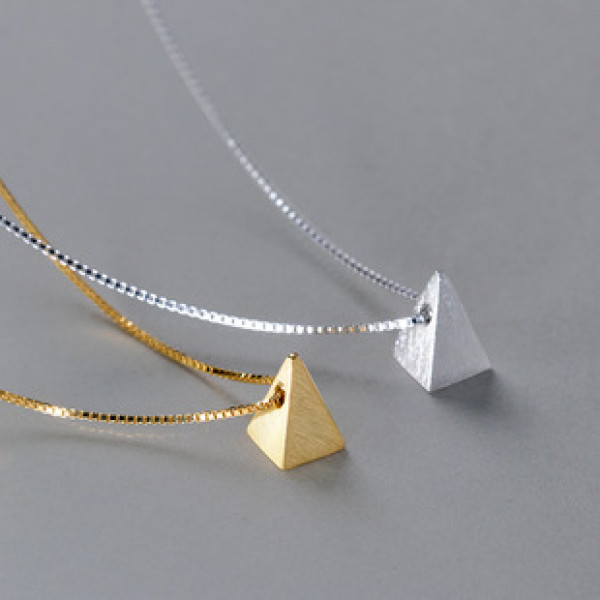 A42842 s925 silver geometric elegant cute pendant necklace