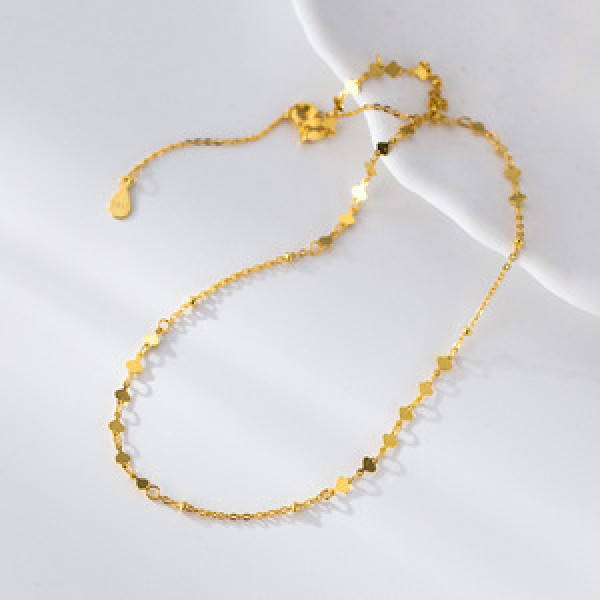 A45567 s925 sterling silver simple fashion geometric necklace