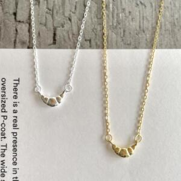 A43847 sterling silver simple necklace