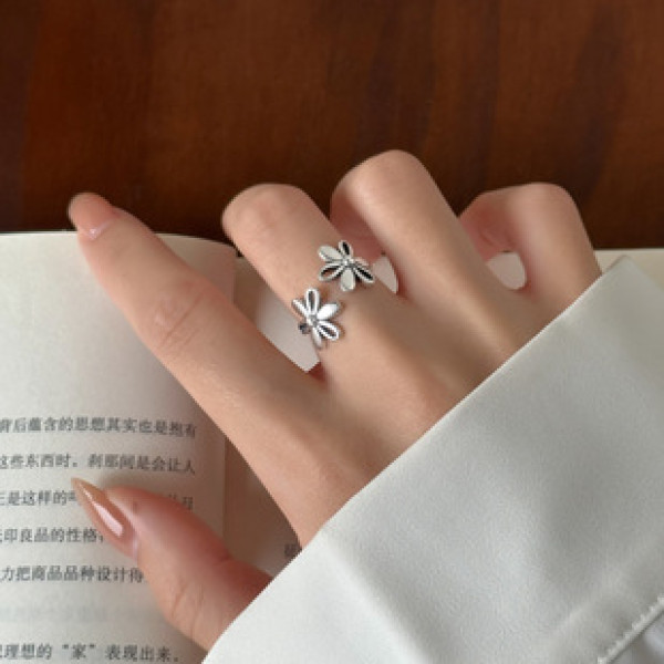 A39286 s925 sterling silver design vintage adjustable ring