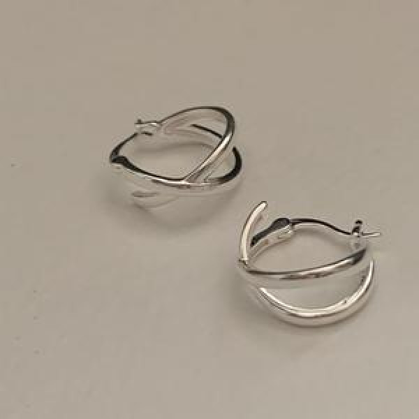 A44325 sterling silver bar simple elegant earrings