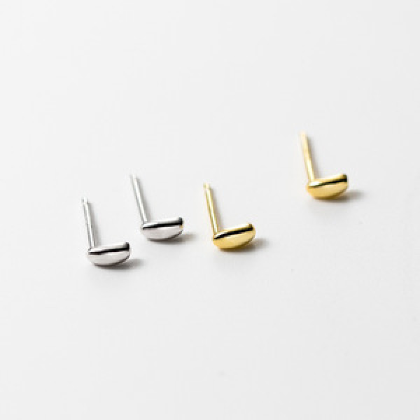 A45134 s925 sterling silver sweet dainty oval stud earrings
