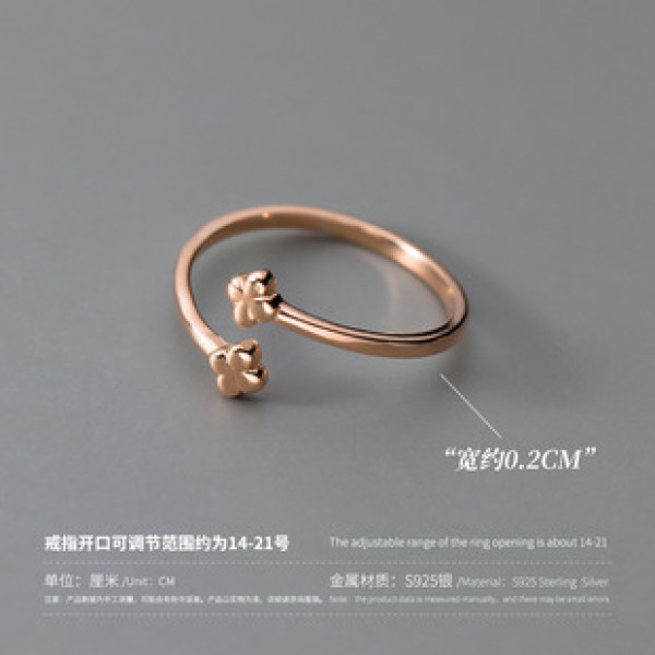 A38328 s925 sterling silver simple cute dainty ring