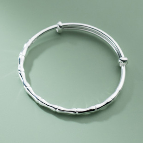 A39086 silver bangle simple bracelet