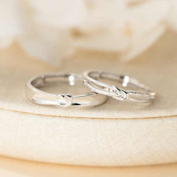 A45755 s925 sterling silver sweet matte finish rope ring