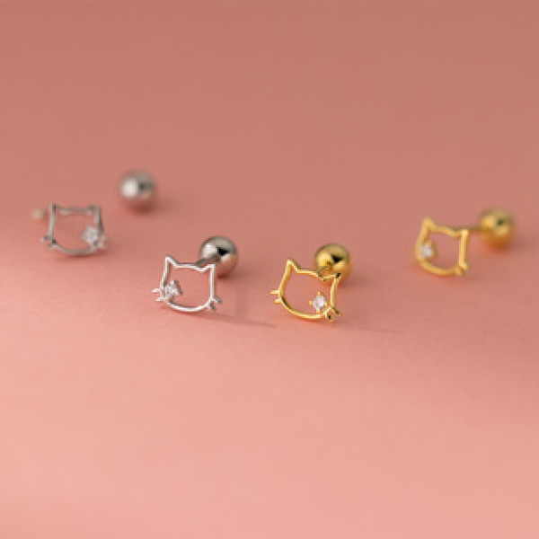 A42875 s925 sterling silver trendy sweet rhinestone stud design earrings