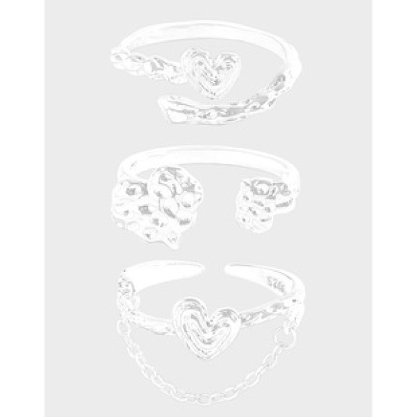 A41473 design wrinkled heart sterling silver s925 ring