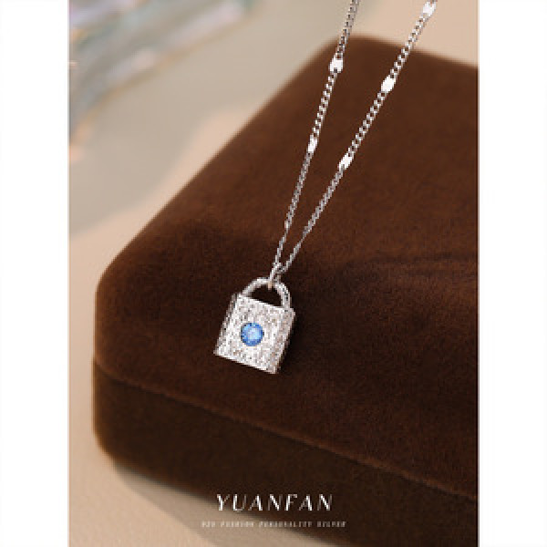 A43620 cubic zirconia s925 sterling silver necklace