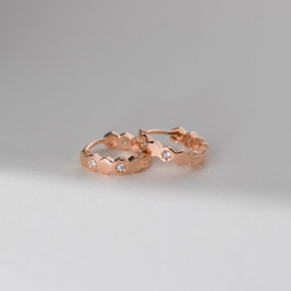 A43837 s925 silver rhinestone earrings