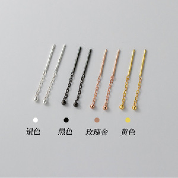 A43761 s925 silver trendy sweet dainty simple string ear line
