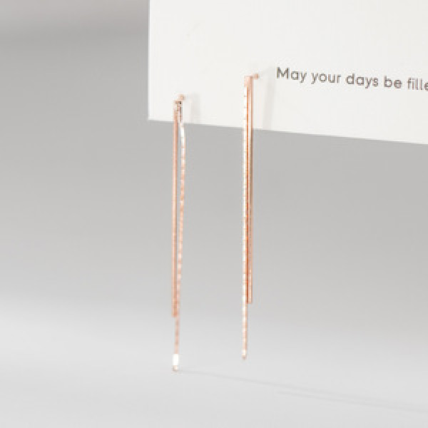 A45436 s925 sterling silver trendy sweet dainty simple fringe earrings