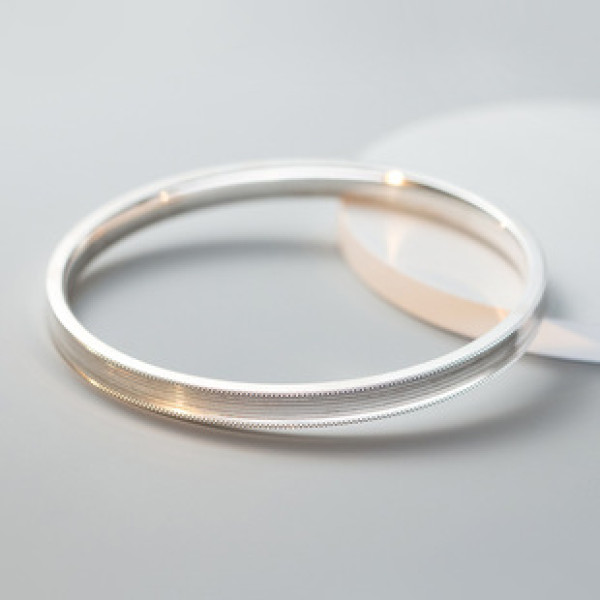 A39180 silver bar bangle trendy simple design bracelet