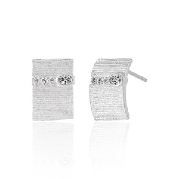A43598 rhinestone stud s925 sterling silver minimalist earrings