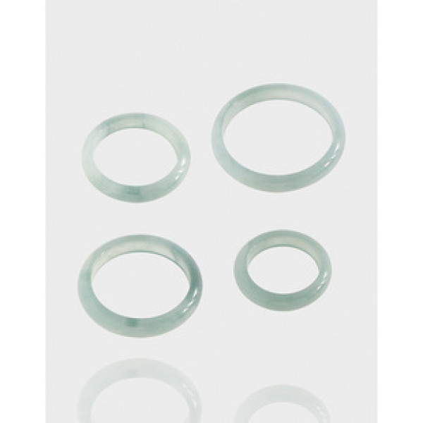 A42793 design minimalist geometric natural circle ring