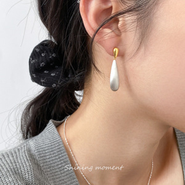 A45843 s925 sterling silver trendy sweet teardrop stud earrings