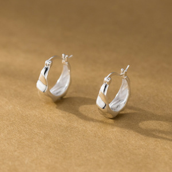 A45051 silver fashion unique elegant hoop earrings