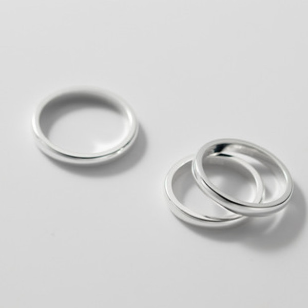 A42958 s925 silver minimalist trendy ring
