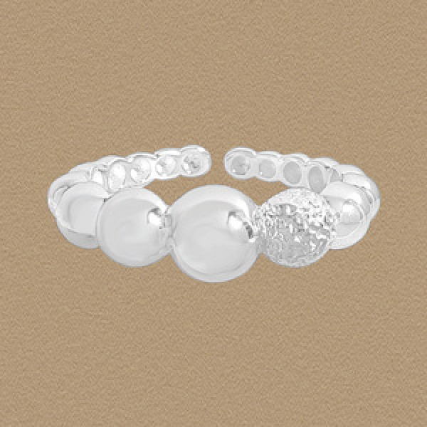 A45908 ball adjustable sterling silver s925 ring