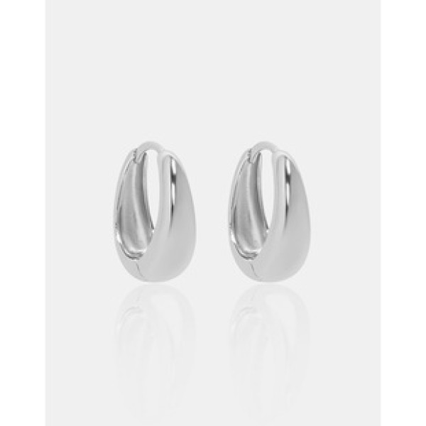 A37390 design elegant simple unique geometric circle s925 sterling silver earrings