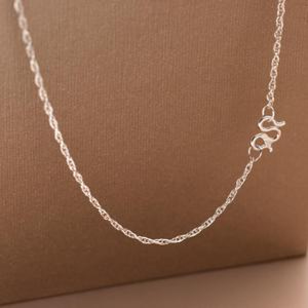 A45286 silver trendy sweet square simple necklace
