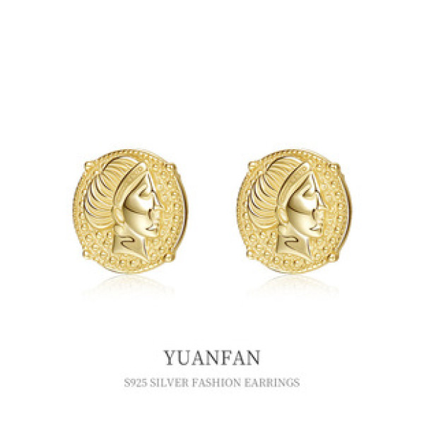 A37576 sterling silver vintage stud unique earrings
