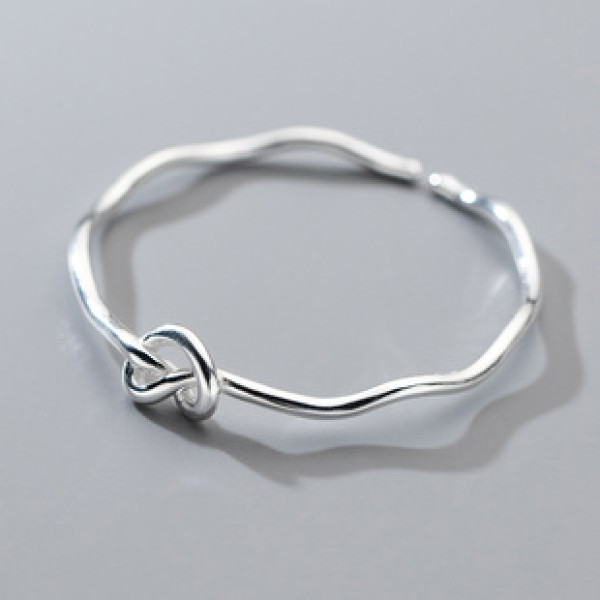 A34955 s925 sterling silver rope heart weave banglebracelet