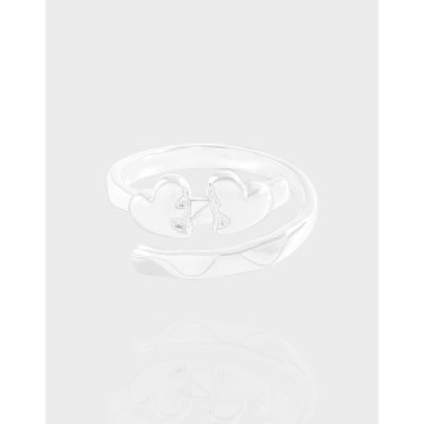 A41002 design heart bar sterling silver s925 ring