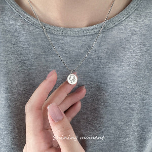 A46366 s925 silver vintage simple thai necklace