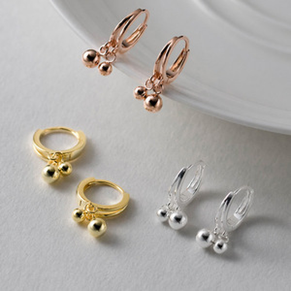 A44180 s925 sterling silver simple trendy earrings