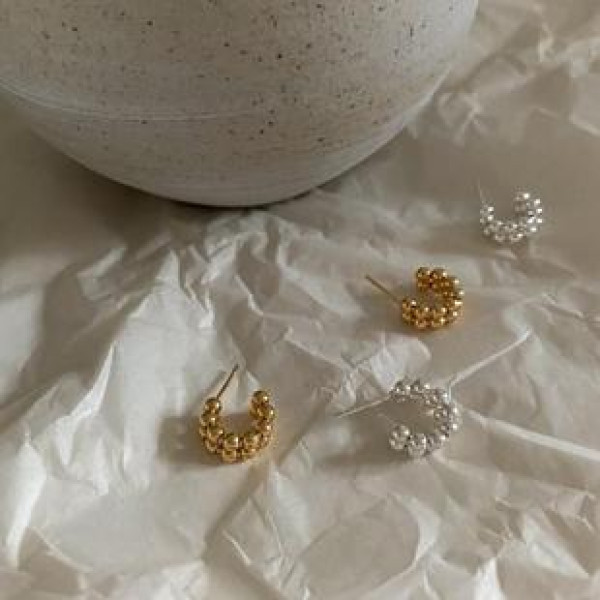 A37362 sterling silver stud simple fashion earrings earrings