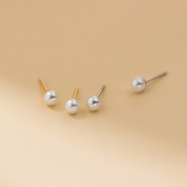 A43373 s925 sterling silver fashion simple stud trendy elegant earrings