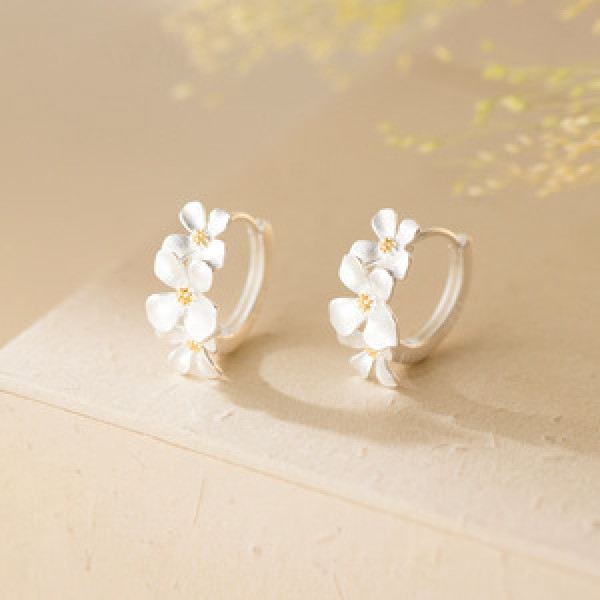 A46076 s925 sterling silver trendy hot matte finish ear buckle