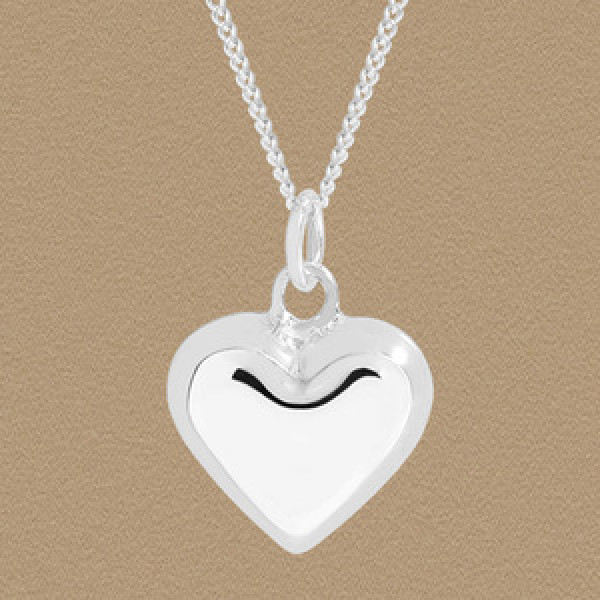 A44294 heart long sterling silver s925 heartshape necklace