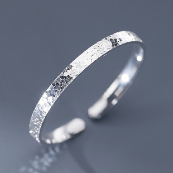 A42865 silver vintage adjustable bangle grade design bracelet