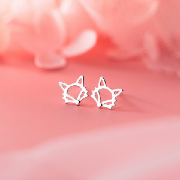 A44754 s925 sterling silver trendy sweet dainty hollowed stud earrings