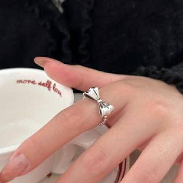 A42666 sterling silver butterfly unique simple ring