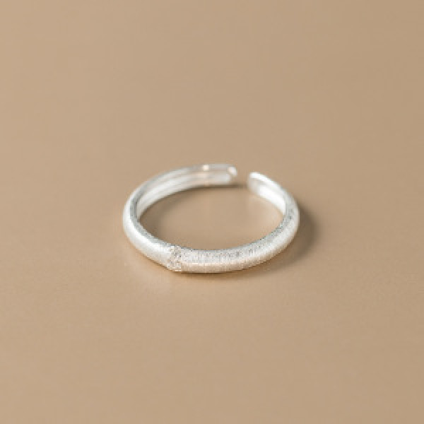A44689 s925 sterling silver trendy sweet rhinestone matte finish ring