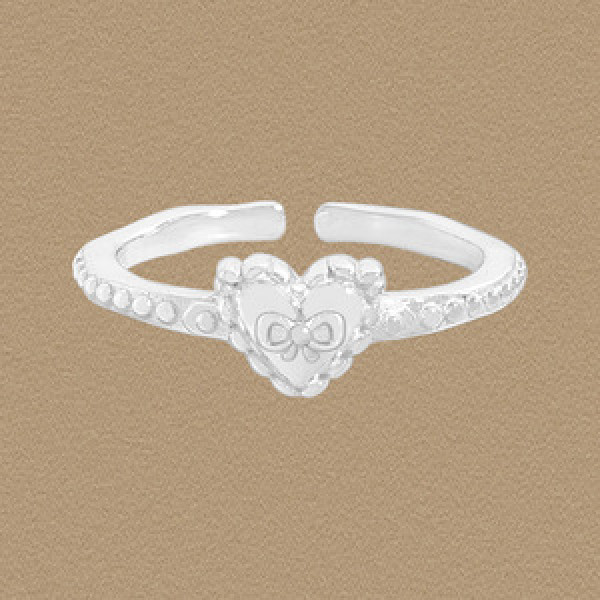 A45894 butterfly heart s925 sterling silver heartshape adjustable ring