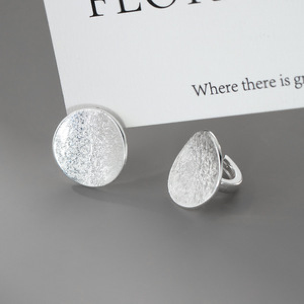 A45883 s925 sterling silver geometric circle fashion elegant earrings