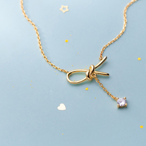A43322 s925 silver trendy rhinestone hollowed butterfly sweet necklace