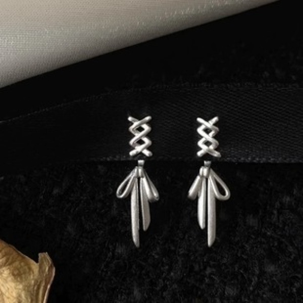 A42519 s925 sterling silver butterfly bar stud fashion sweet earrings