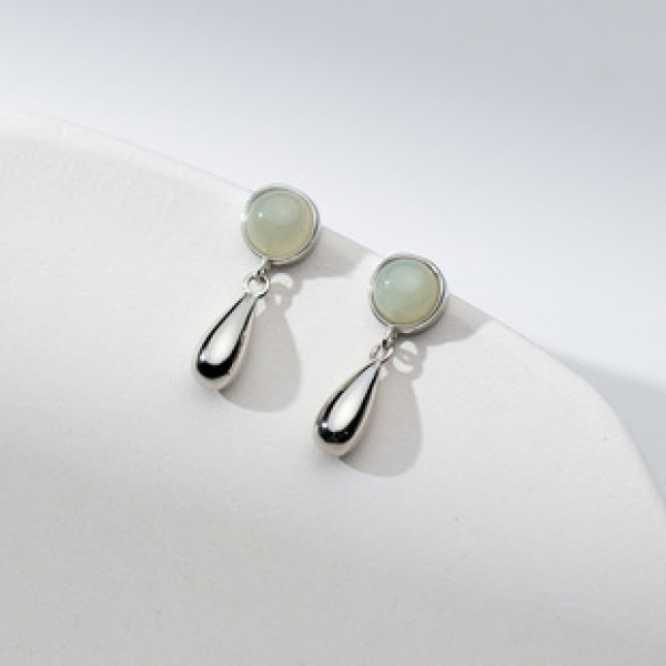 A41301 s925 sterling silver teardrop stud earrings trendy earrings