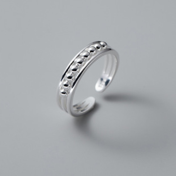A39294 s925 sterling silver layered grade design ring