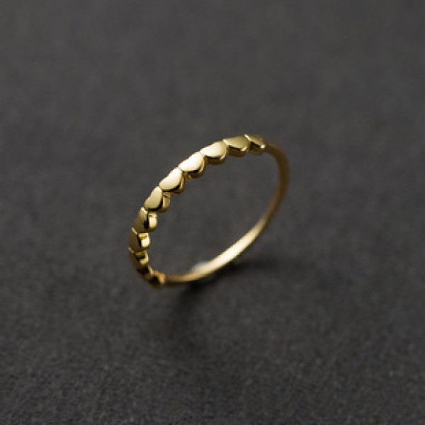 A42871 s925 sterling silver heart fashion sweet ring