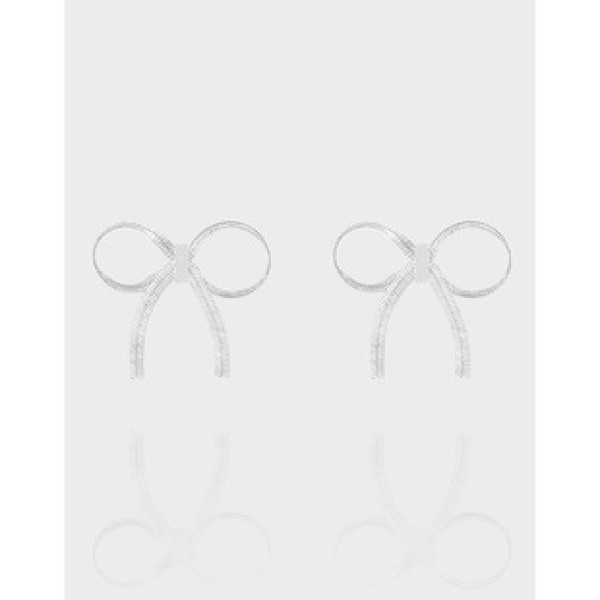 A41732 design chain bar butterfly stud sterling silver s925 earrings